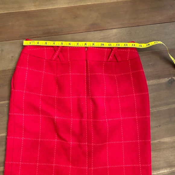 J McLaughlin, red wool pencil skirt size 4 - Picture 6 of 8
